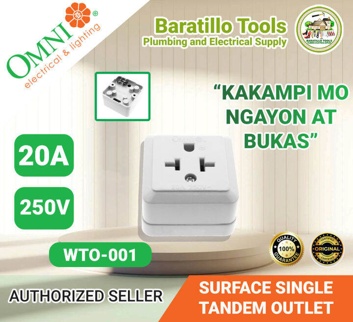 Omni Surface Single Tandem Outlet 20A - WTO-001 | Lazada PH