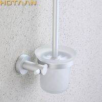 Toilet Brush Holder,Solid Construction Base In Oxidation Finish +Glass Cup,Round Bathroom Accessories YT-12112