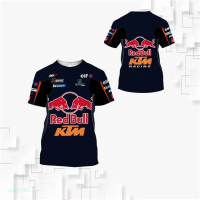 New！KTM 2023！3D mencetak T-shirt dengan lengan pendek, kering cepat, terlalu besar, musim panas fashionable, cocok untuk laki-laki High quality products （Freeprinting of names）