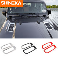 SHINEKA Car Stickers for Jeep Wrangler JL 2018+ Car Engine Hood Air AC Outlet Vent Decoration Cover Sticker For Jeep Wrangler JL