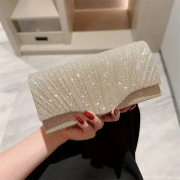 Cheap hot sale silver clutch