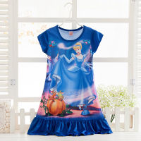 2019 Cartoon Snow White Girls Nightgowns High Quality Girls Pajama Summer Cool Toddler Sleepwear Dress Children Nightie Dress