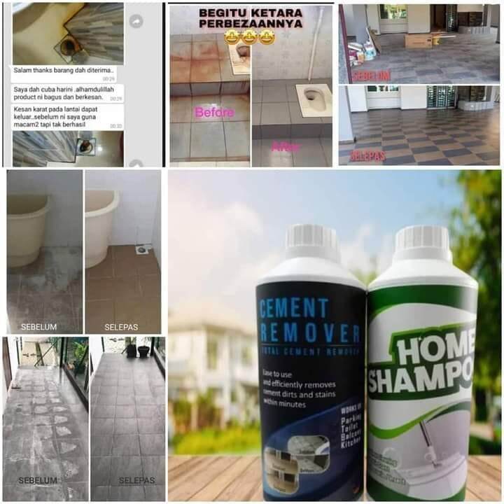 CEMENT REMOVER TILES MOSAIC FLOOR CLEANER STAIN REMOVER PENCUCI MOZEK