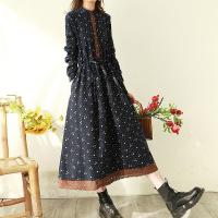 Factory Outlet The First -Line Big -Name Italian Original Single Export Female Qingcang Lace Floral Long Skirt