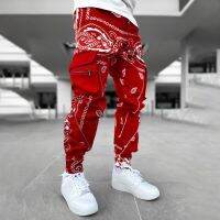 【CC】▫☽  Pants Fashion Mens Reflective Joggers Oversized Streetwear Hip Hop Jogger Trousers Bottoms