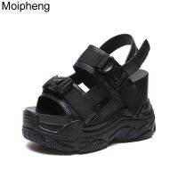 【CW】 Moipheng Chunky Platform Sandals 2023 Heels Open-toed Wedge Increased Shoes Ladies Beach Sandalia