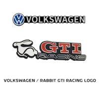 โลโก้ กรต่าย จีทีไอ โฟลค์สวาเก้น งานอลูมิเนียม Rabbit GTI Logo ,Volkswagen Logo aluminuem badge rear trunk