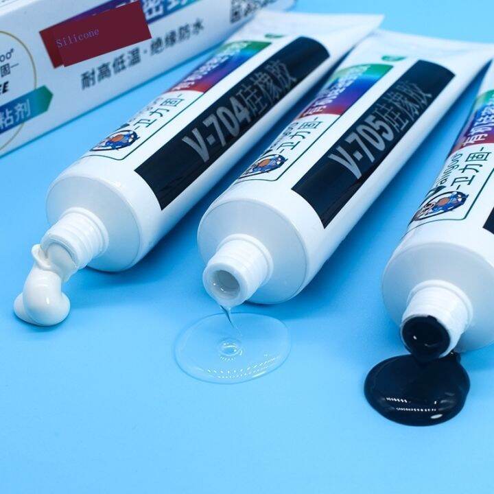 Weiligu 704 silicone rubber industrial white glue k704b black rtv silicone 705 transparent