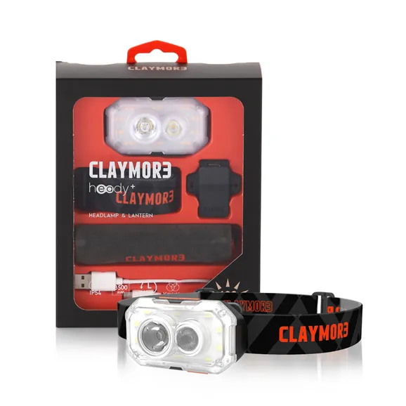 Claymore HEADY + ไฟหน้าแบบชาร์จไฟได้แบบชาร์จไฟได้แคมป์ปิ้งเดินป่า .