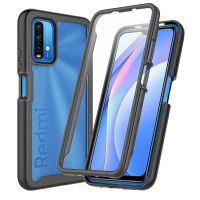 Xiaomi Poco M3 Case, Built-in Screen Protector Full Body Rugged Shockproof Case Cover for Xiaomi Poco M3