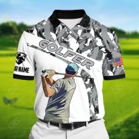 Premium Cool Golf Man, Golf Polo Shirts Multicolored Custom Namesize：XS-6XL