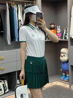 Korean Original Single New Golf Clothing Womens Lapel POLO Shirt Casual Breathable All-Match Golf Sports Short-Sleeved T