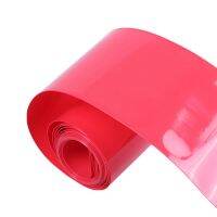 4pcs 2M 50mm Width PVC Heat Shrink Wrap Tube Red for 2 x 18650 Battery