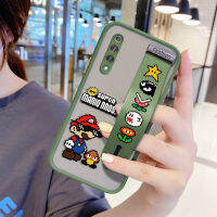 UCUC เคสโทรศัพท์เคสสำหรับ Xiaomi Mi 9 (มีสายรัดข้อมือ) กันกระแทก Frosted กลับการ์ตูน Super Mario Bros เกมเคสใส่โทรศัพท์ Soft Edge Full ฝาครอบเลนส์ป้องกันเลนส์โทรศัพท์บางเฉียบกรณี Xiaomi Mi9