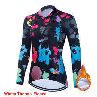 New Winter Cycling Jersey  Fashion Woman Thermal Fleece Cycling Clothing Mtb Bicycle Jerseys Outdoor Sports Cycling Jacke