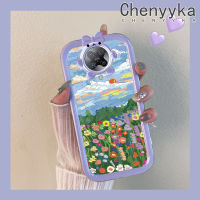 เคส Chenyyka สำหรับ Xiaomi Poco F2 Pro Redmi K30 Pro Zoom ลายดอกไม้บนท้องฟ้าสีสันสดใสน่ารักเล็กๆน้อยๆนิ่มสำหรับเลนส์เคสใสซิลิโคนกันกระแทกแบบใสง่ายเคสป้องกัน