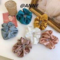 【ANNE】Ins -Satin Silk Fashion ScrunchiesSweet Color Elastic Hair BandsHair Ties Ropes