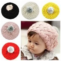 【CW】 4 36M Baby winter Beret hats kids pom beanie cap boys girls faux rabbit hat caps gorros bebes crochet BP11