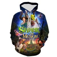 New Hoodies Cool Movie Shrek Fashion Men Women Children 3D Printed Sweatshirts Streetwear Boy Girl Kids Pullover Hooded Tops