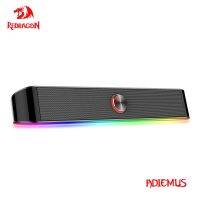 REDRAGON GS560 Ademus Aux 3.5มม. ลำโพง RGB สมาร์ทเพลงสเตอริโอรอบทิศทางคอลัมน์ซาวด์บาร์สำหรับคอมพิวเตอร์พีซีลำโพงของโน้ตบุ๊ค