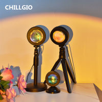 CHILLGIO Sunset Atmosphere Projector Lamps Bedroom Decoration Rainbow Desk Lighting Photography Gifts USB Led Dawn Night Lights