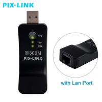 Pixlink 300Mpbs อะแดปเตอร์ตัวขยายเครือข่ายเราเตอร์อินเตอร์เน็ตไร้สายไร้สาย RJ45 HDTV Repeater AP USB สำหรับสมาร์ททีวี WPS