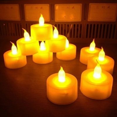 12/24 Pcs Flameless LED Candles Wedding Festival Candles Home Decoration Flickering Lamp Battery Powered Night Lights