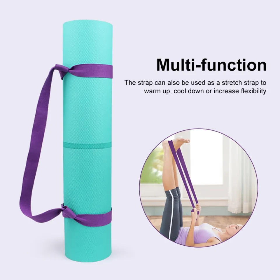 Green tea matcha]∋∈☫ Yoga Mat Strap Belt Adjustable Shoulder Sports Sling  Carry Exercise Stretch Fitness Elastic