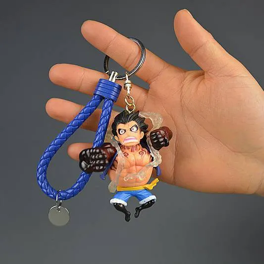 New One Piece Anime Acrylic Cartoon Key Chian Kawaii Luffy Keychain Zoro  Sanji Shankusu Katakuri Pendant Toy Kids Gift