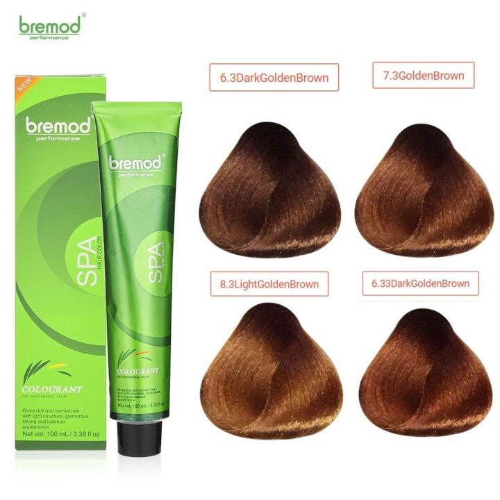 Bremod Hair Colors Hair Dyed Cream Light Golden Brown Blonde Salon Use