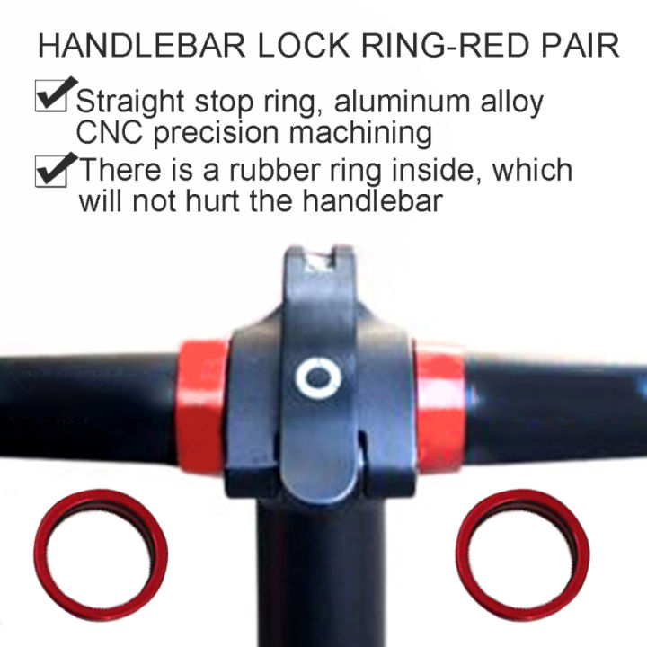 คู่จักรยานพับ-ที่จับตรงบาร์แนวนอน-handlebars-fixed-cover-แหวนยึด-จักรยานเสือภูเขาจักรยาน-handlebar-25-4มม-ระยะห่างชิ้นส่วนวงแหวน-ที่จับตรงจำกัดแหวน