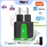 16A Wifi Tuya Smart Plug Socket EU Outdoor Plug 100-240V  IP44 Waterproof Wireless Socket Plug Works With Smart Life Alexa Ratchets Sockets