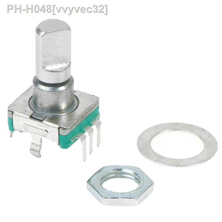 1pc-ec11-thin-rotary-encoder-with-switch-30-positioning-15-pulse-15mm-half-axis-audio-digital-potentiometer-5-feet