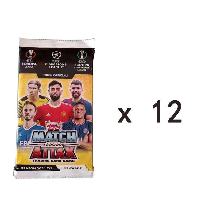 ใหม่2021-22-topps-ตรงกับรุ่นเกม-attax-แชมป์เปี้ยนลีกบัตรซูเปอร์สตาร์พัดลมเด็กของขวัญของเล่นสำหรับสะสม