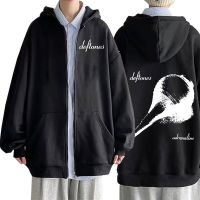 Deftones Music Album Adrenaline Zip Up Hoodie Hip Hop Rock Band Zipper Sweatshirt Oversized Mens Clothing Hoodies Streetwear Size XS-4XL