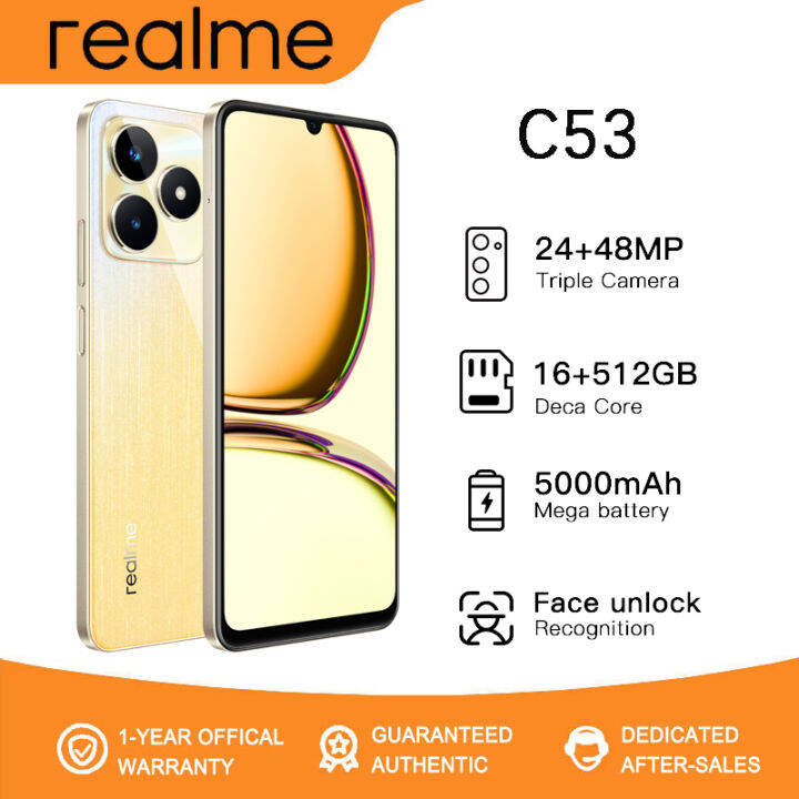 Realme C53 Cellphone Full HD 6.7 Inch 6000 mAh Battery 128GB + 256GB ...