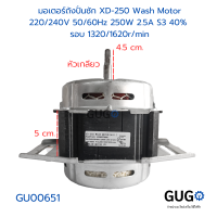 มอเตอร์ถังปั่นซัก XD-250 Wash Motor 220/240V 50/60Hz 250W 2.5A S3 40%  รอบ 1320/1620rmin