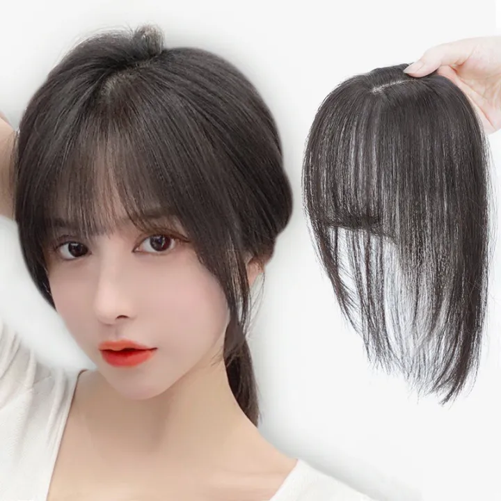READY STOCK] Wig 3D French Air Bangs Super Face Retouching Bangs Wig Wig  Patch Artificial Hair