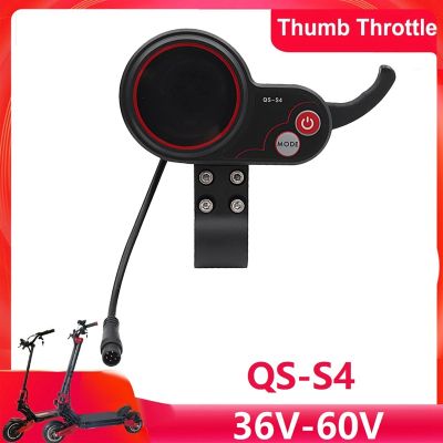 QS-S4 36V-60V Thumb Throttle LCD Display Meter for Zero 8 9 10 8X 10X Electric Scooter 6PIN Display Spare Parts