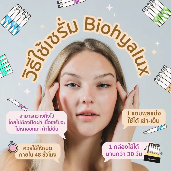 [หมดอายุ 14-11-2023] เซ็ตทดลอง 15 วัน Biohyalux HA Soothing Recovery Serum ไบโอยาลักซ์ เซรั่มฟื้นบำรุงและดูแลผิวบอบบางเป็นพิเศษ เหมาะสำหรับผิวบอบบางแพ้ง่าย. 