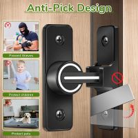 F6Barn Door Lock Hardware, 90 Degree Heavy Duty Gate Latches Flip Latch Safety Door Bolt Latch Lock