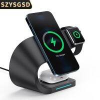 ZZOOI 15W Fast Magnetic Wireless Chargers Dock For iPhone 12 12Pro 12Pro Max 4 in 1 For Airpods Pro iWatch SE 6 5 4 3 Charging Holder