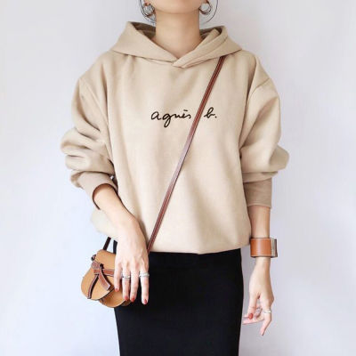 Women Hoodie Hooded Autumn Winter Korea Fashion Y2K Pullover Sweatershirt Casual Loose Letter Print Lady Oversized Thick Hoodies