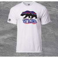 เสื้อยืดแนวโน้มแฟชั่นผ้าฝ้ายเดินป่าและเดิน Patagonia