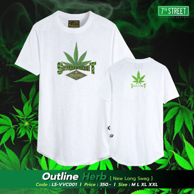 เสื้อยืดแขนสั้น 7th Street รุ่น Velvet Cannabis Long Swag T-Shirt ของแท้100%