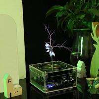 ลำโพงเพลงบลูทูธการทดลองการส่งสัญญาณไร้สายสำหรับ Tesla Coil Desktop Toy Magic Lightning Voltage Pulse Generator