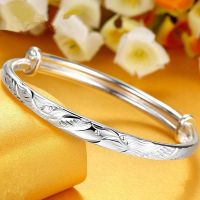 S999 female round belly longfeng solid sterling silver bracelet fine grateful mothers day to send my mother ornaments