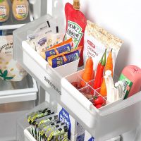 【hot】 Refrigerator Side Door Storage Food Seasonings Snack Scallion Ginger Garlic Fresh-keeping Fridge Organizer 1