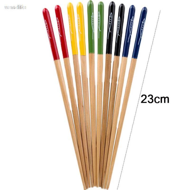wooden-chopsticks-pointed-five-pairs-of-household-utensils-creative-environmental-protection-solid-wood-slippery-long-not-moldy
