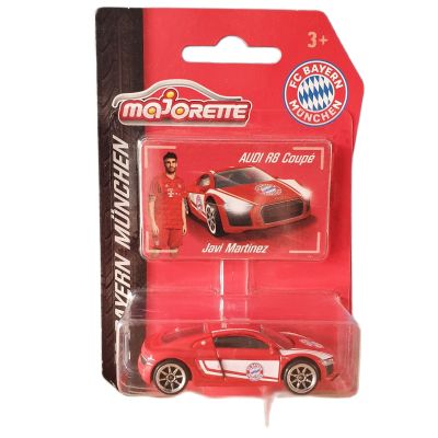 โมเดลรถเหล็ก Majorette AUDI R8 Coupe - Javi Martinez เบอร์ 8 _ FC BAYERN MUNCHEN #Red สีแดง โมเดลรถสะสม รถของเล่น